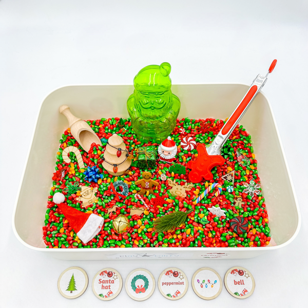 Christmas Sensory Bin Filler, Rice Sensory Bags, Christmas Loose Parts  Play, Toddler Christmas Stocking Stuffer, Sensory Rice Kit, Holiday 